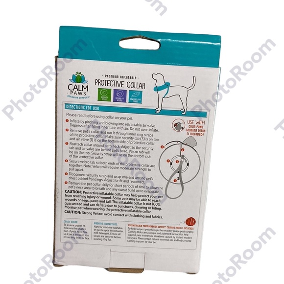 New Calm Paws Behavior Support™ Protective Inflatable Pet Collar Size Small - Picture 4 of 8